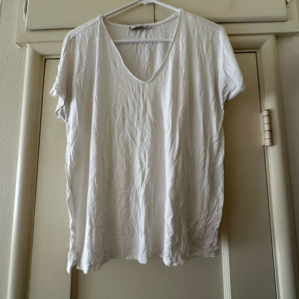 White Mango Short Sleeve Top, Size S